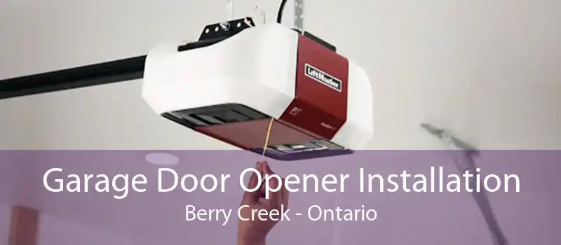 Garage Door Opener Installation Berry Creek - Ontario