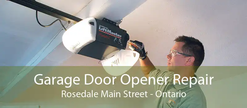 Garage Door Opener Repair Rosedale Main Street - Ontario