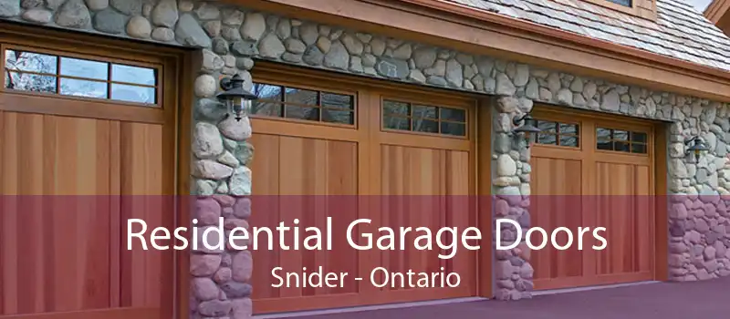 Residential Garage Doors Snider - Ontario